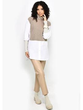 Camasa Pulover Turtleneck Bej